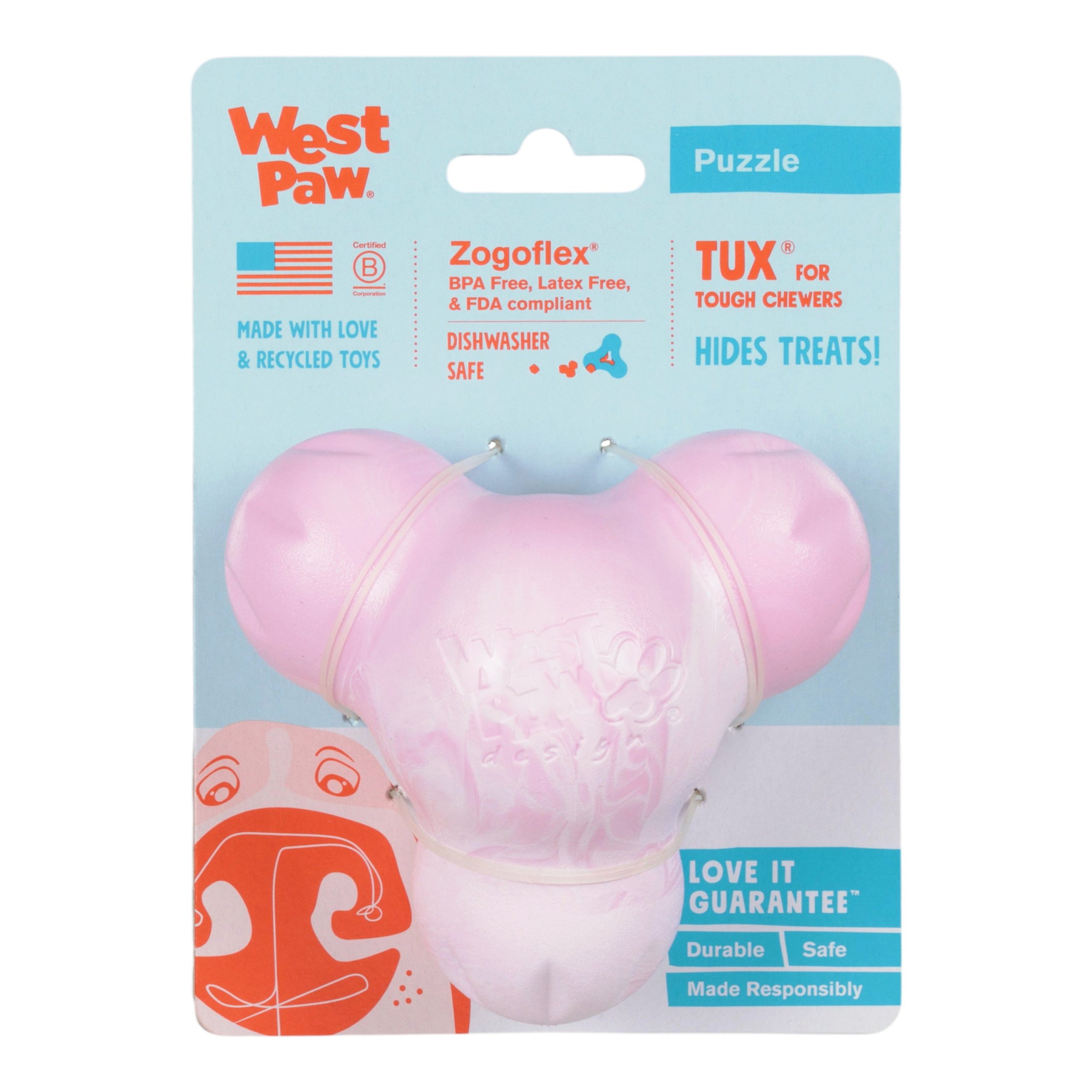 ZG040BWH_Small_Tux_Bubblegum_Swirl_Packaged_Front_Puppy.jpg